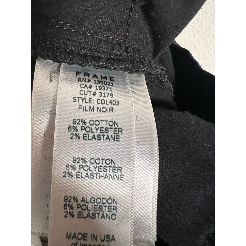 Frame Le Skinny de Jeanne Film Noir Black Mid Rise Jeans Size 26 - Picture 10 of 11